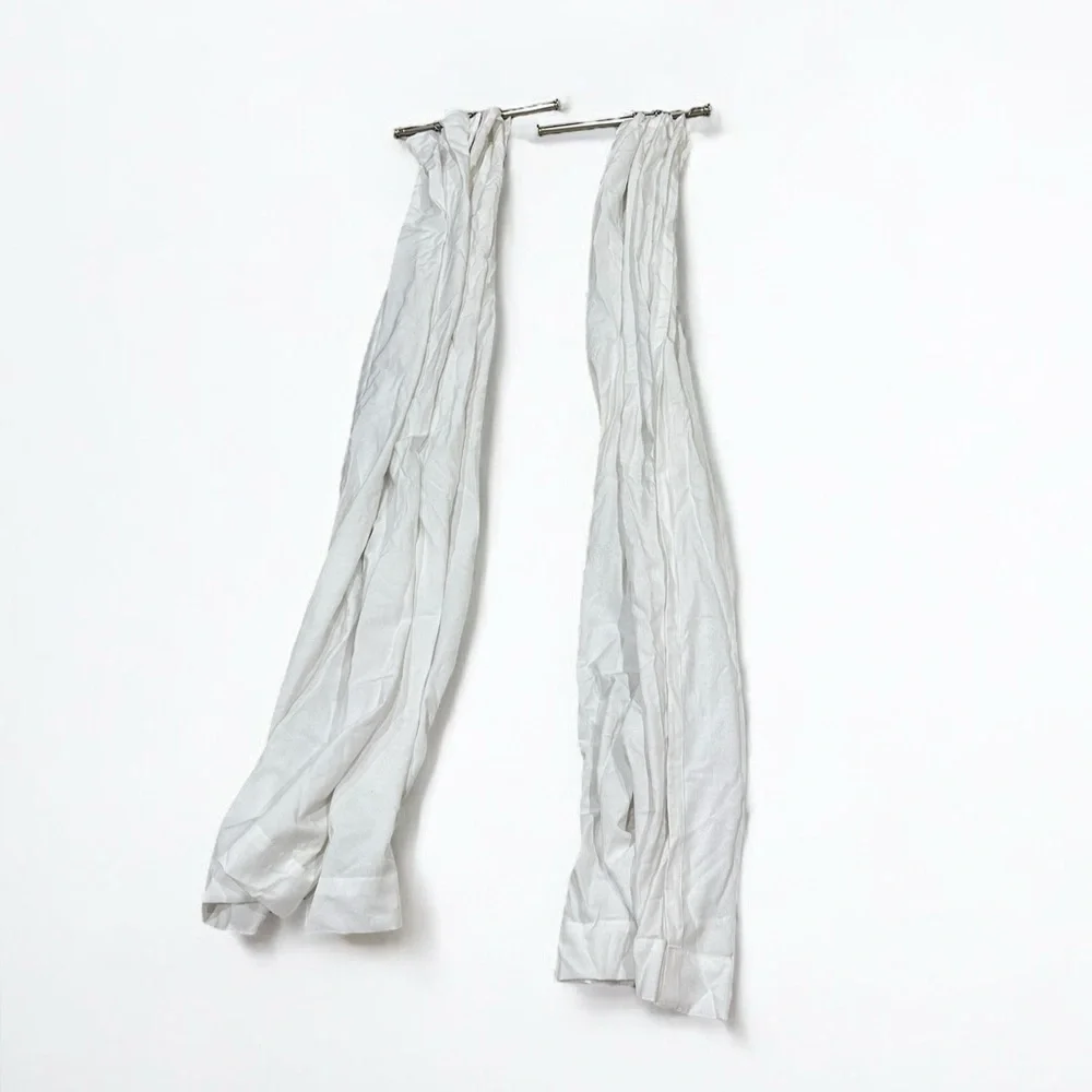 2pk Light Filtering Farrah Curtain Panel UV Protection-Adjustable Rods and Clips